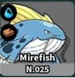 Portrait Mirefish di Evomon Dex