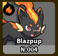 Blazpup - มอนสเตอร์ธาตุ ไฟ ใน Evomon