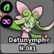 Datunymph - มอนสเตอร์ธาตุ หญ้า / พลังจิต ใน Evomon