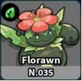 Florawn - มอนสเตอร์ธาตุ หญ้า ใน Evomon