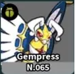 Gempress - มอนสเตอร์ธาตุ แมลง ใน Evomon