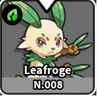 Leafroge - มอนสเตอร์ธาตุ หญ้า ใน Evomon