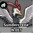 Sundercrene - มอนสเตอร์ธาตุ บิน ใน Evomon