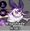 Wisphade - มอนสเตอร์ธาตุ พิษ / พลังจิต ใน Evomon